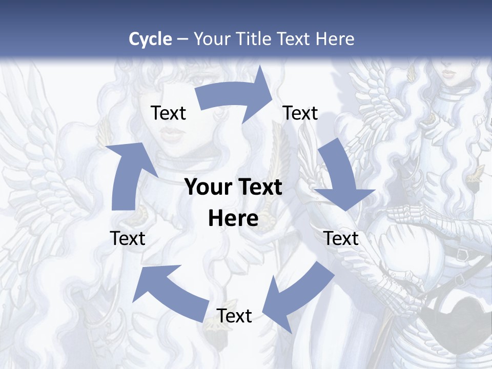 A Woman In A White Dress With Angel Wings PowerPoint Template