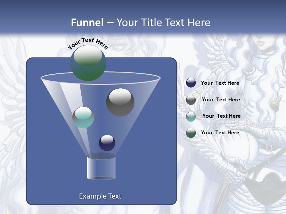 A Woman In A White Dress With Angel Wings PowerPoint Template