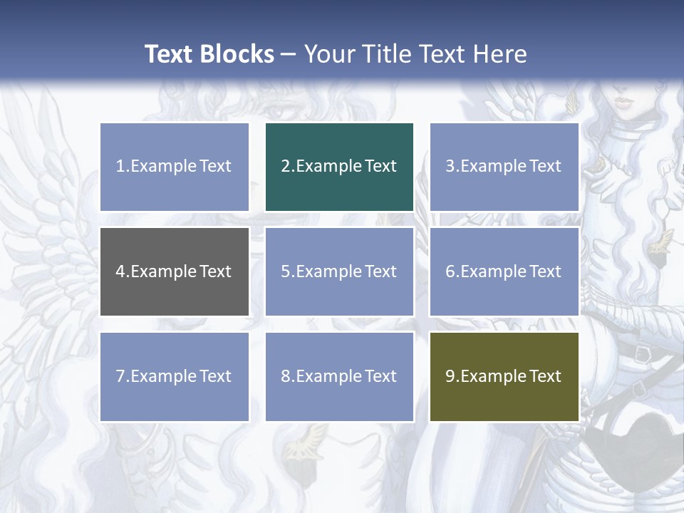 A Woman In A White Dress With Angel Wings PowerPoint Template