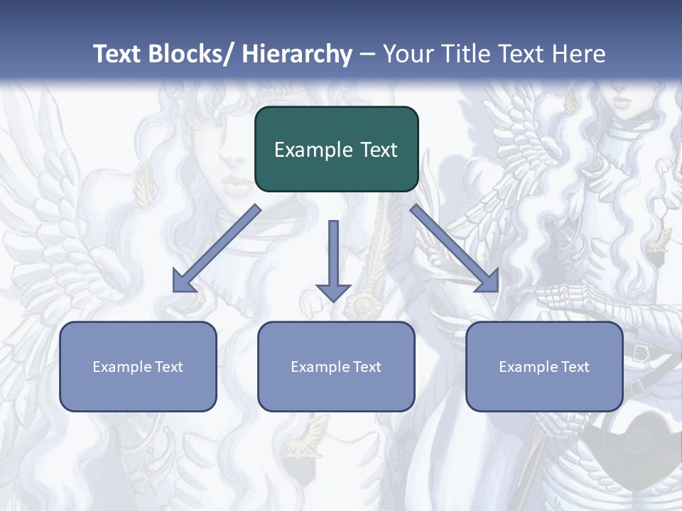 A Woman In A White Dress With Angel Wings PowerPoint Template