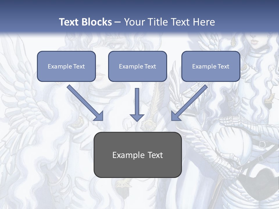 A Woman In A White Dress With Angel Wings PowerPoint Template