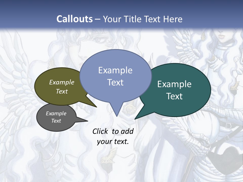 A Woman In A White Dress With Angel Wings PowerPoint Template