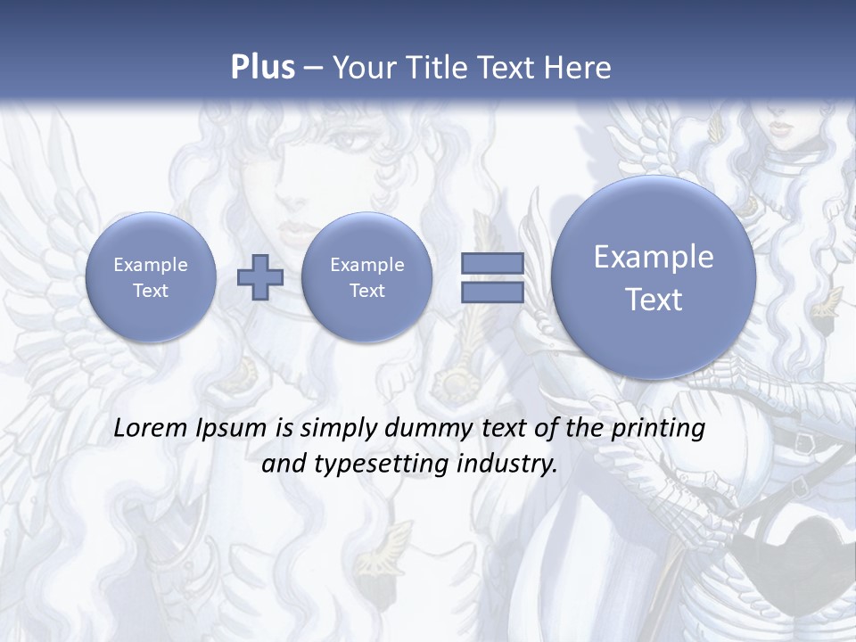 A Woman In A White Dress With Angel Wings PowerPoint Template