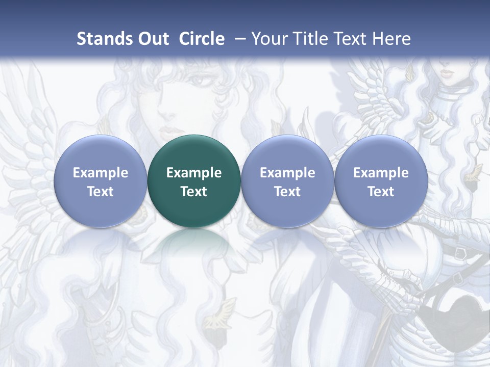 A Woman In A White Dress With Angel Wings PowerPoint Template