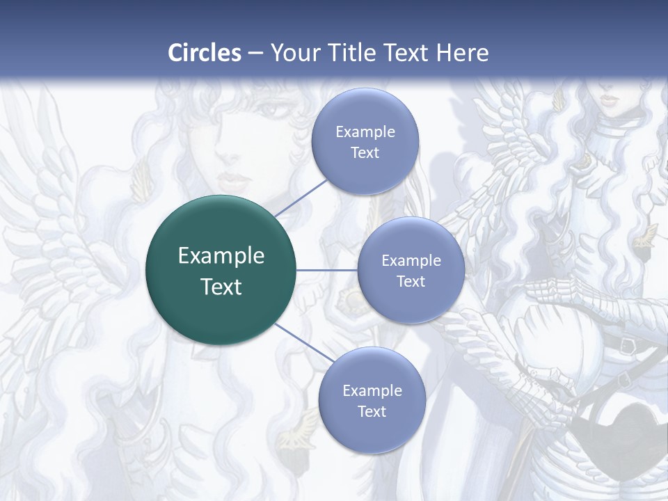 A Woman In A White Dress With Angel Wings PowerPoint Template