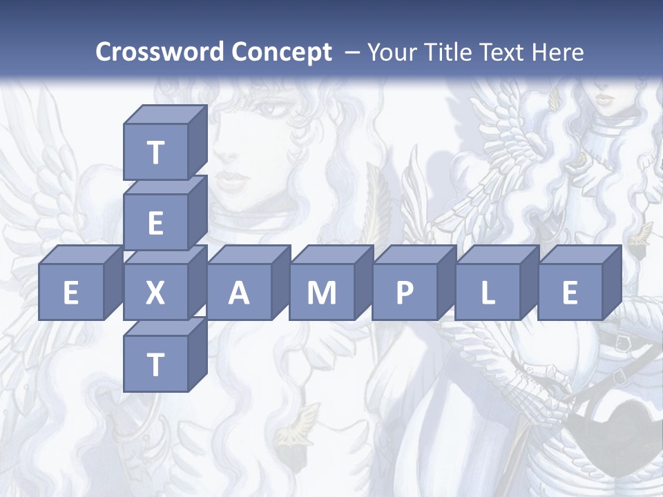 A Woman In A White Dress With Angel Wings PowerPoint Template