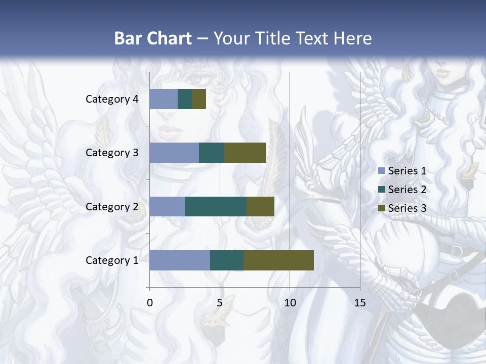 A Woman In A White Dress With Angel Wings PowerPoint Template