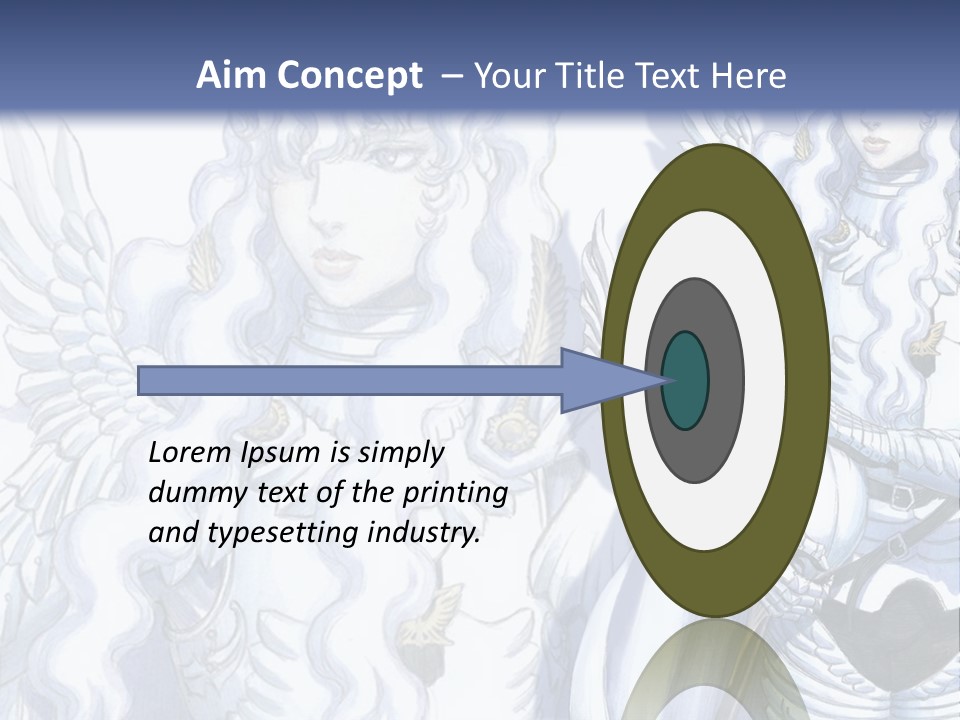 A Woman In A White Dress With Angel Wings PowerPoint Template