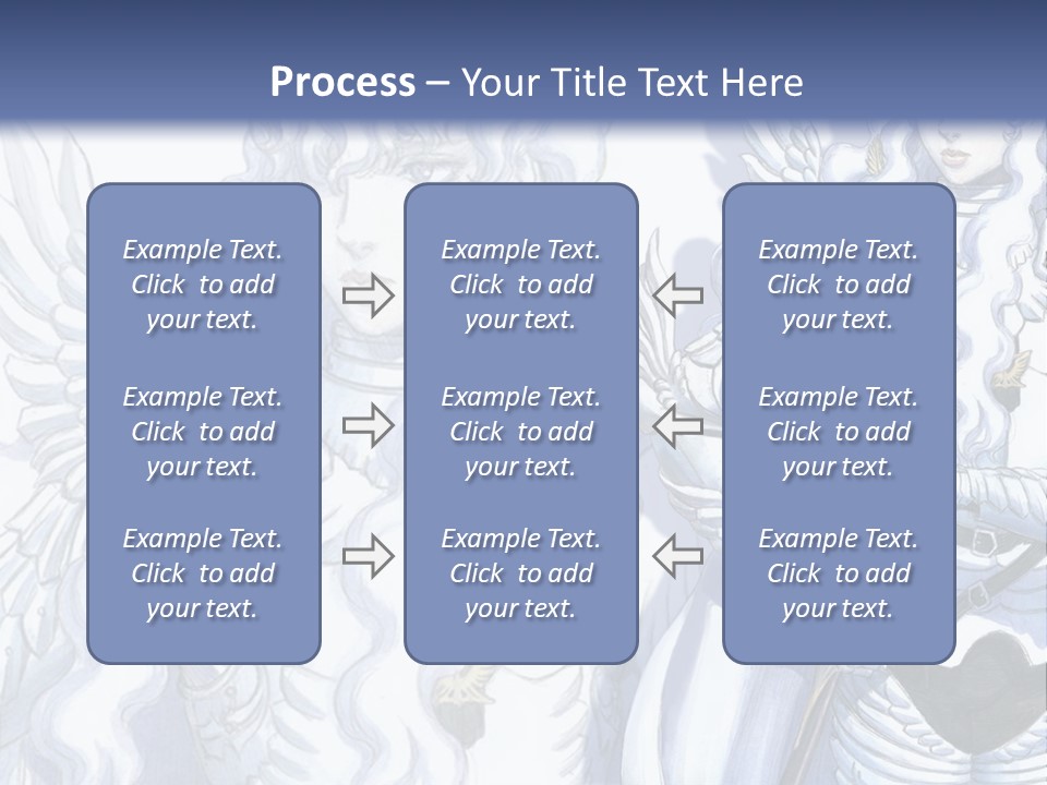 A Woman In A White Dress With Angel Wings PowerPoint Template