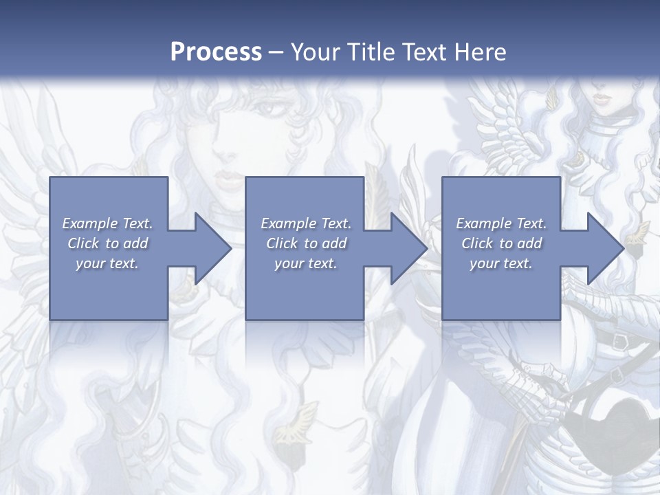 A Woman In A White Dress With Angel Wings PowerPoint Template