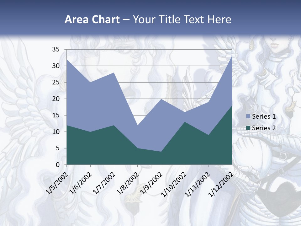 A Woman In A White Dress With Angel Wings PowerPoint Template