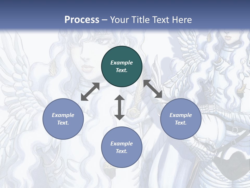 A Woman In A White Dress With Angel Wings PowerPoint Template