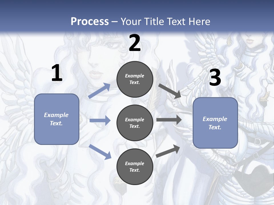 A Woman In A White Dress With Angel Wings PowerPoint Template