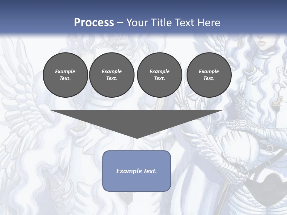 A Woman In A White Dress With Angel Wings PowerPoint Template