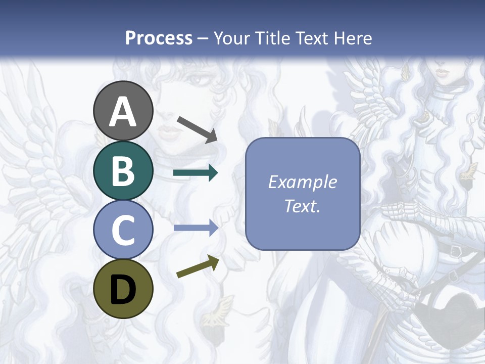 A Woman In A White Dress With Angel Wings PowerPoint Template