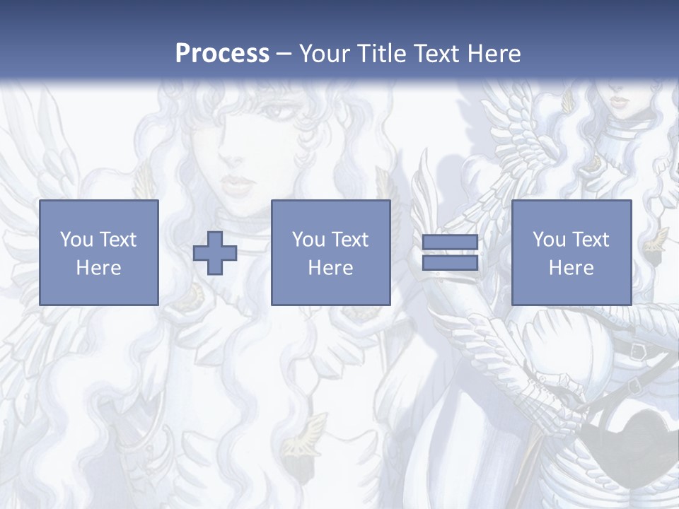 A Woman In A White Dress With Angel Wings PowerPoint Template
