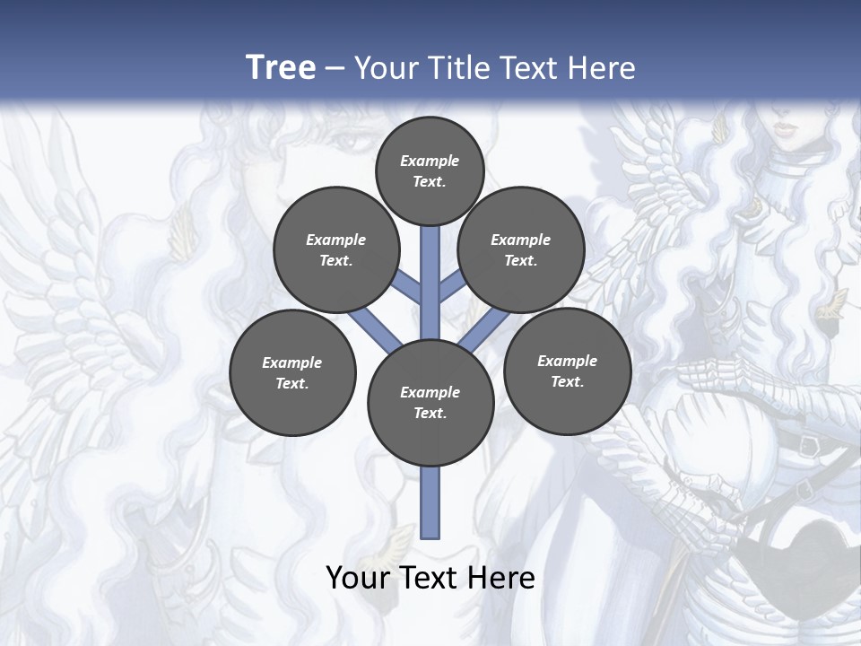 A Woman In A White Dress With Angel Wings PowerPoint Template