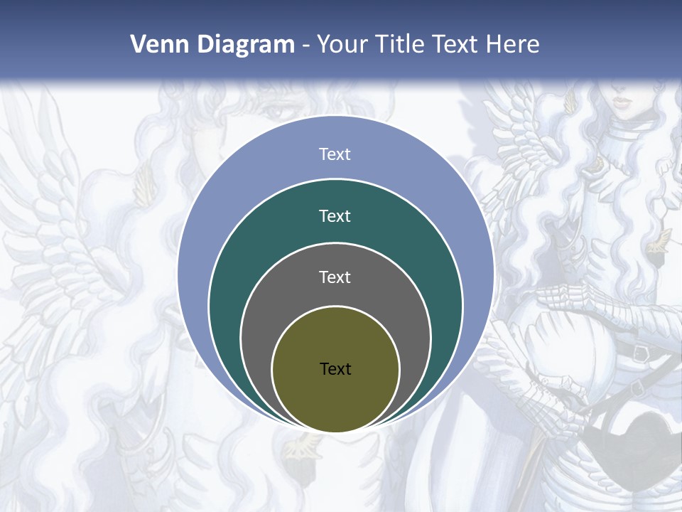 A Woman In A White Dress With Angel Wings PowerPoint Template