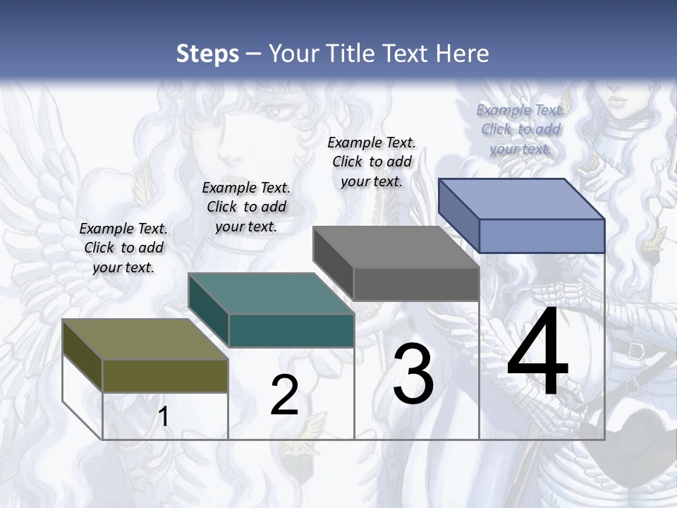 A Woman In A White Dress With Angel Wings PowerPoint Template