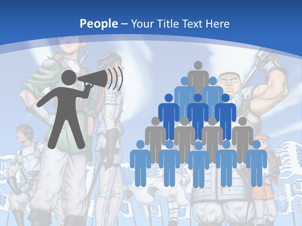 A Group Of People Standing Next To Each Other PowerPoint Template