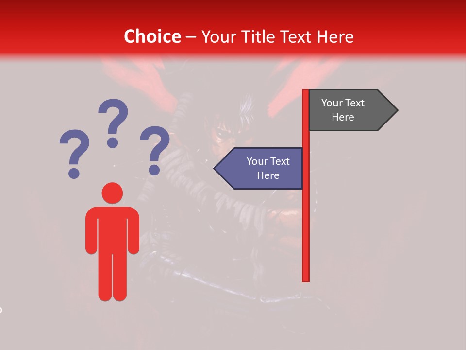 A Man With A Sword In His Hand Powerpoint Presentation PowerPoint Template
