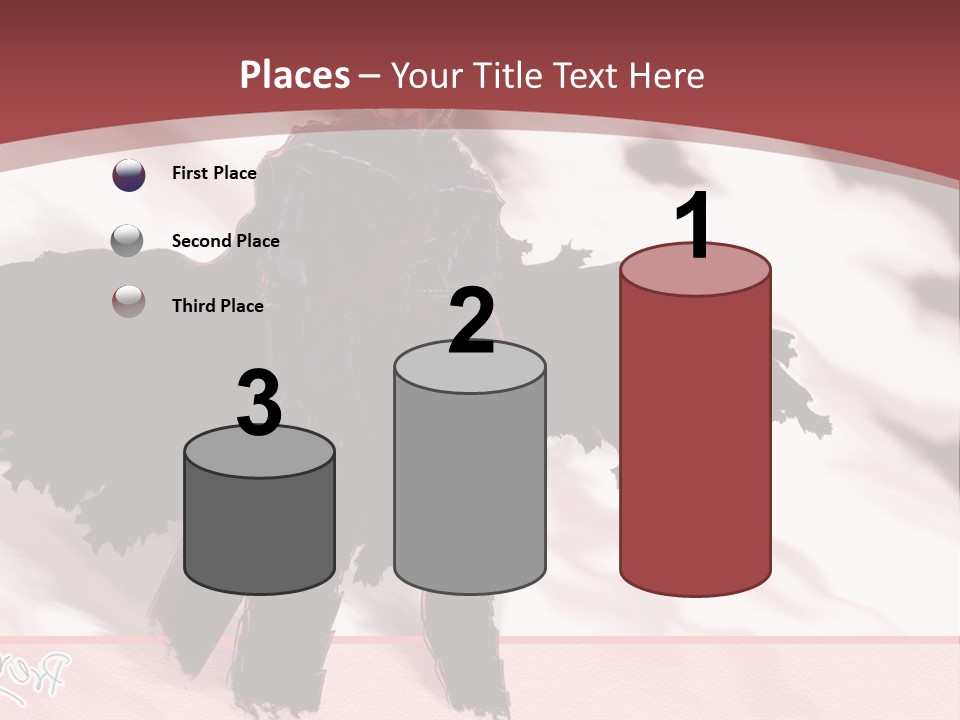 A Man With A Sword Standing In Front Of A Red Background PowerPoint Template