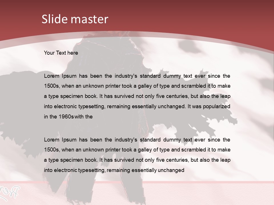 A Man With A Sword Standing In Front Of A Red Background PowerPoint Template