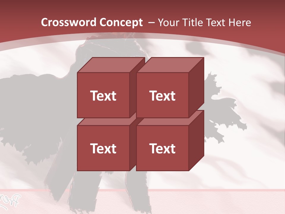 A Man With A Sword Standing In Front Of A Red Background PowerPoint Template