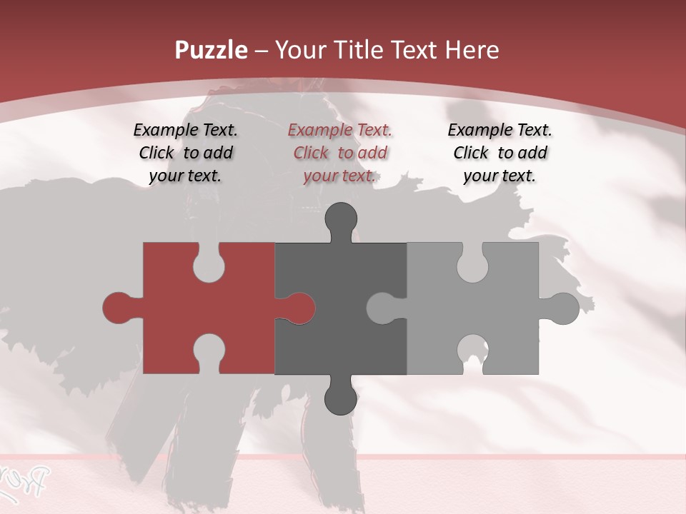 A Man With A Sword Standing In Front Of A Red Background PowerPoint Template