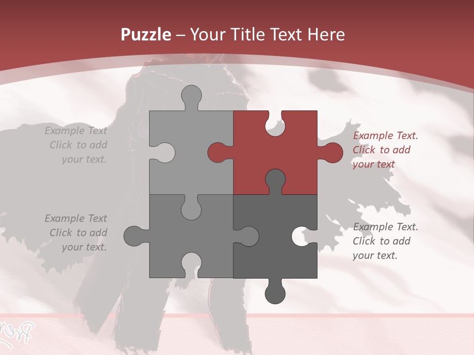 A Man With A Sword Standing In Front Of A Red Background PowerPoint Template