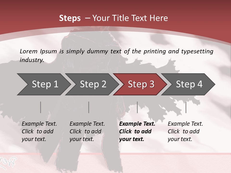 A Man With A Sword Standing In Front Of A Red Background PowerPoint Template