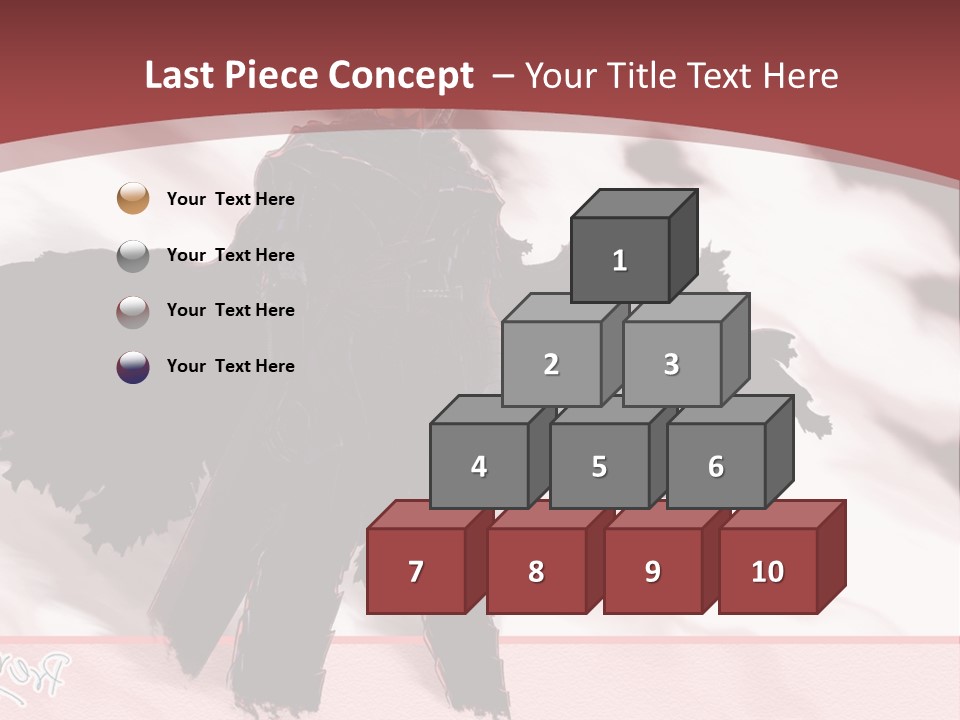 A Man With A Sword Standing In Front Of A Red Background PowerPoint Template