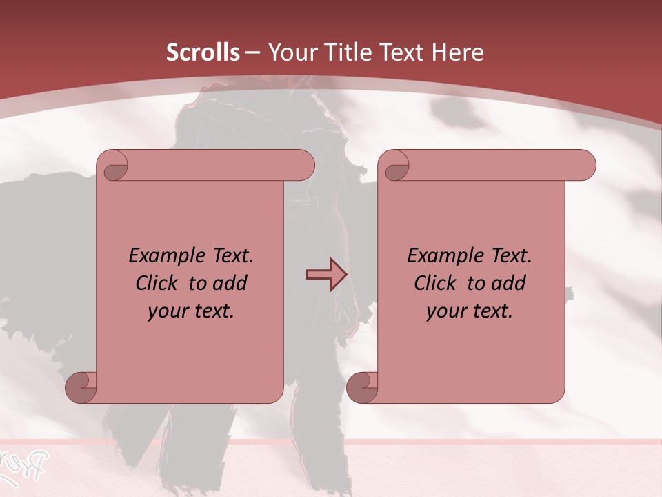 A Man With A Sword Standing In Front Of A Red Background PowerPoint Template