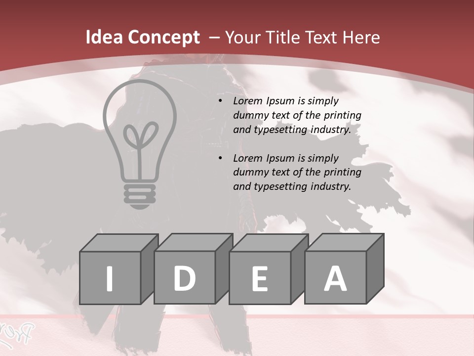 A Man With A Sword Standing In Front Of A Red Background PowerPoint Template