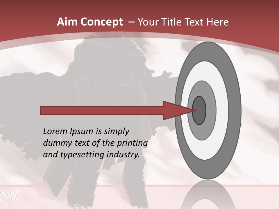 A Man With A Sword Standing In Front Of A Red Background PowerPoint Template