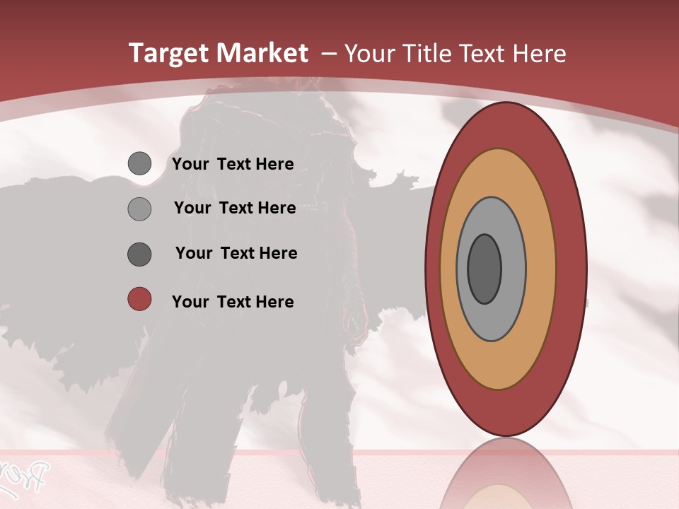 A Man With A Sword Standing In Front Of A Red Background PowerPoint Template