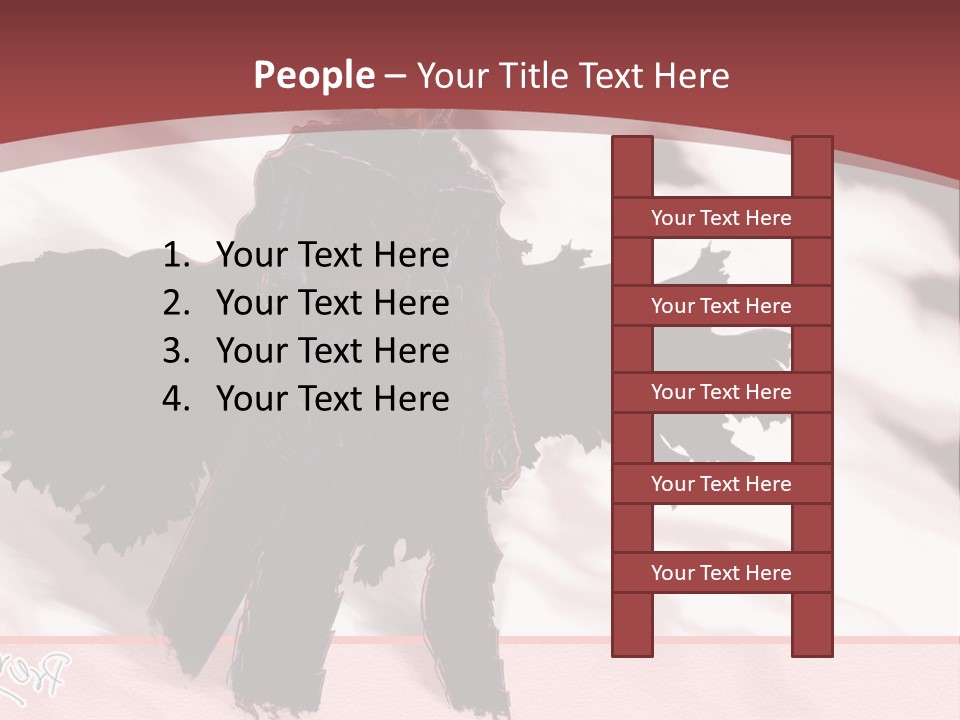 A Man With A Sword Standing In Front Of A Red Background PowerPoint Template