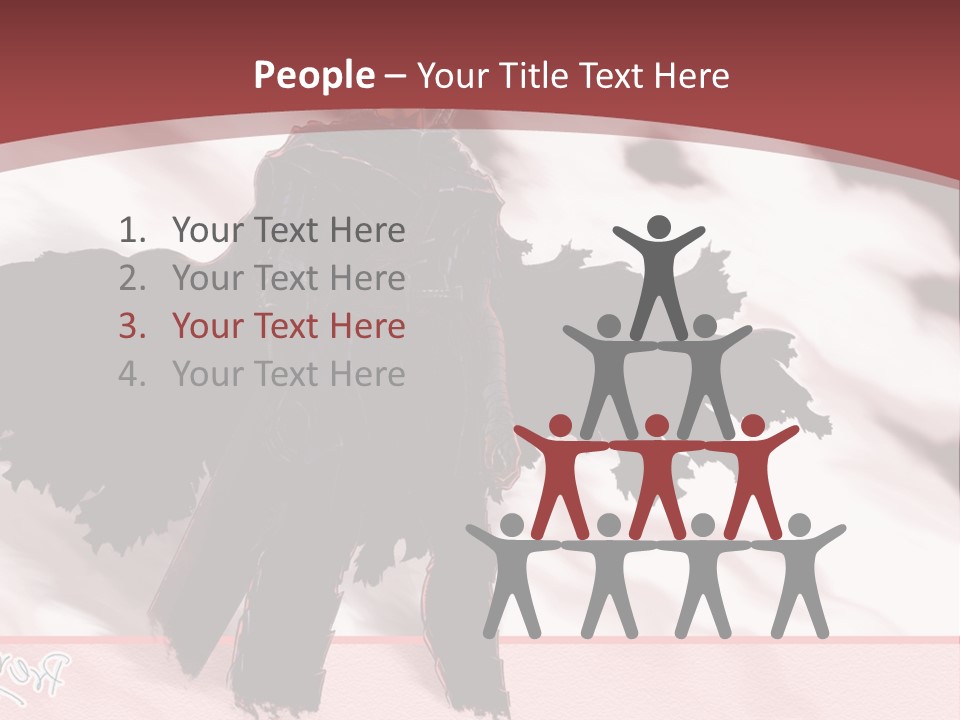 A Man With A Sword Standing In Front Of A Red Background PowerPoint Template