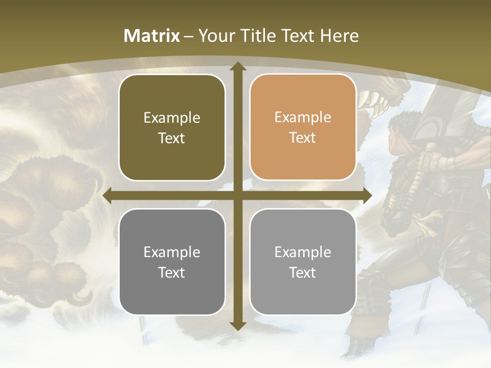 A Man With A Sword And A Big Bear In The Background PowerPoint Template