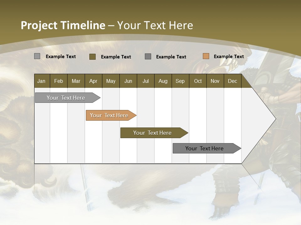 A Man With A Sword And A Big Bear In The Background PowerPoint Template