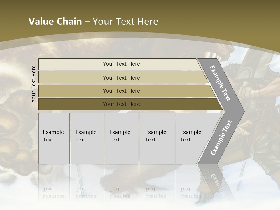 A Man With A Sword And A Big Bear In The Background PowerPoint Template