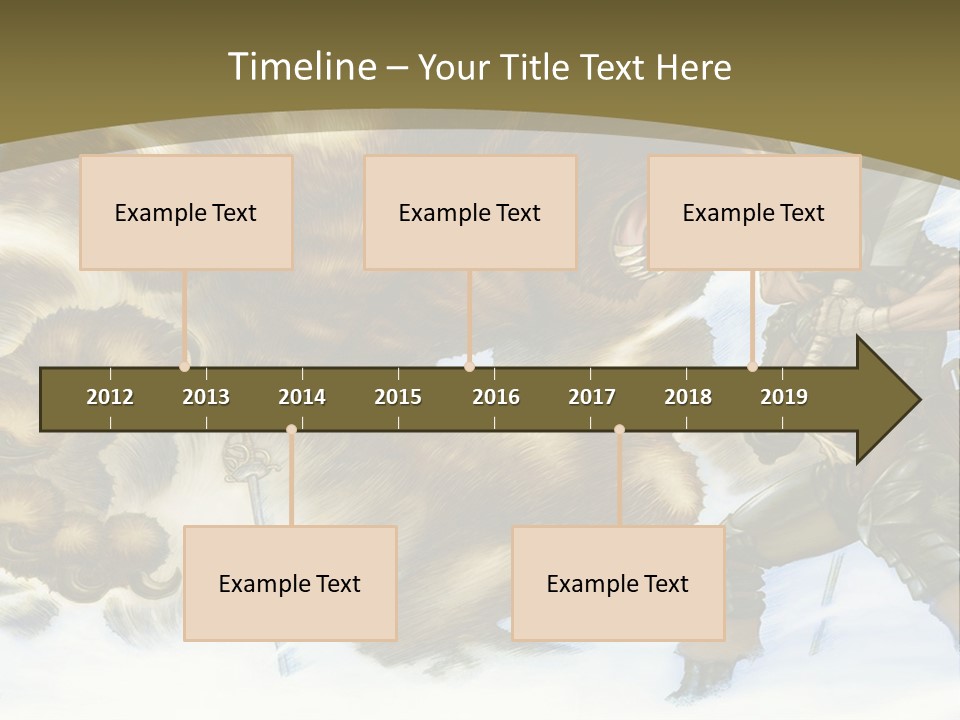 A Man With A Sword And A Big Bear In The Background PowerPoint Template