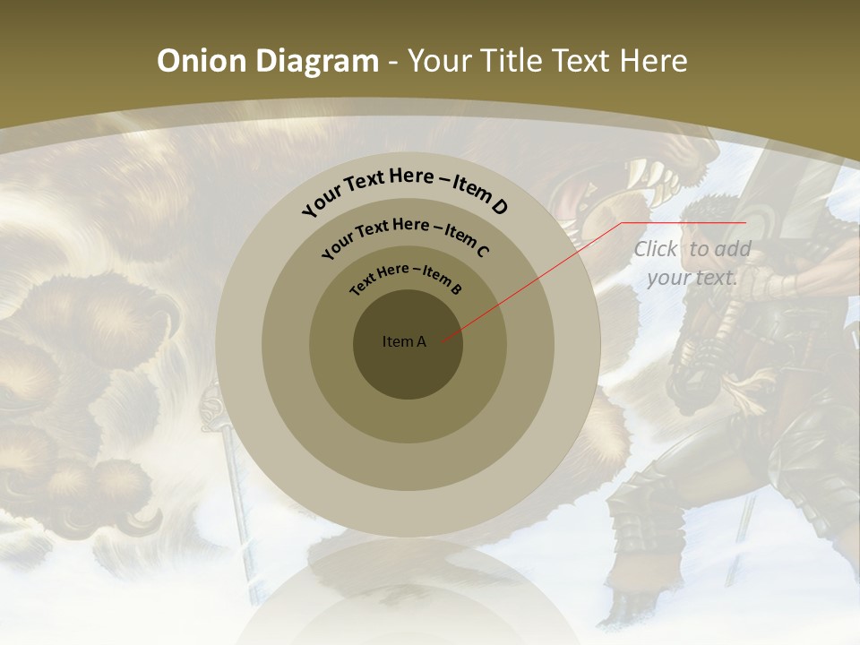 A Man With A Sword And A Big Bear In The Background PowerPoint Template