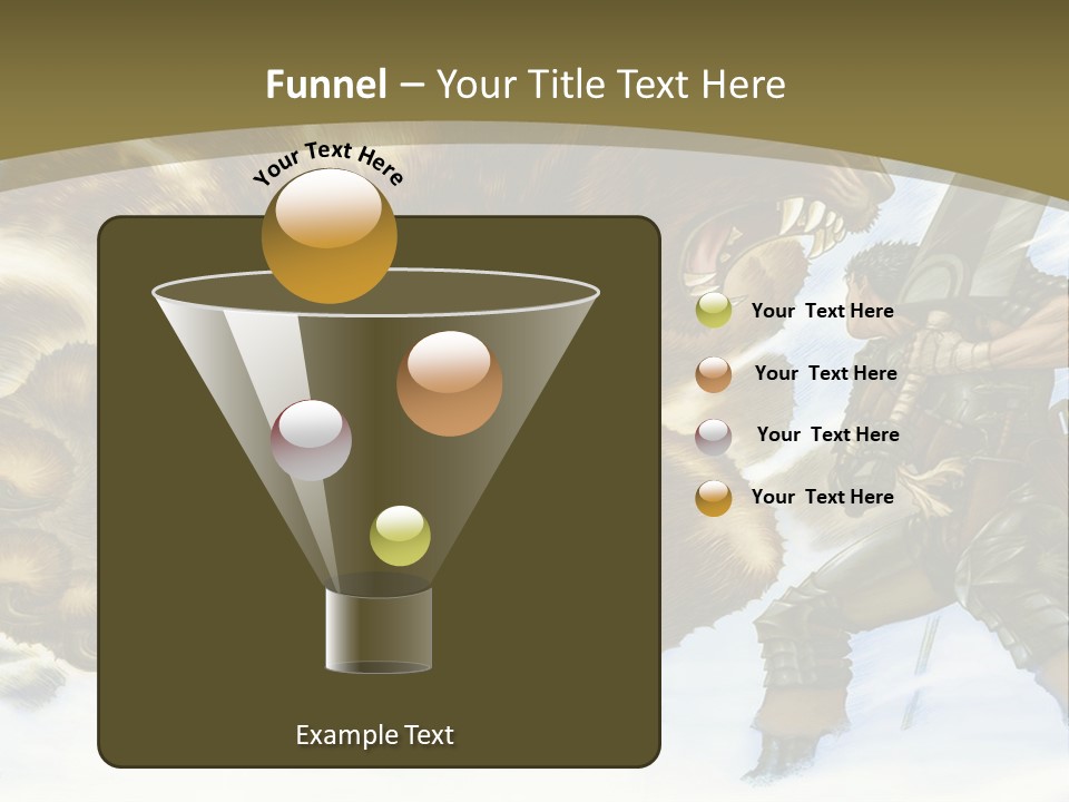 A Man With A Sword And A Big Bear In The Background PowerPoint Template