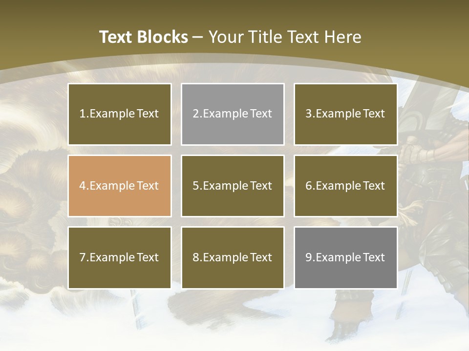 A Man With A Sword And A Big Bear In The Background PowerPoint Template