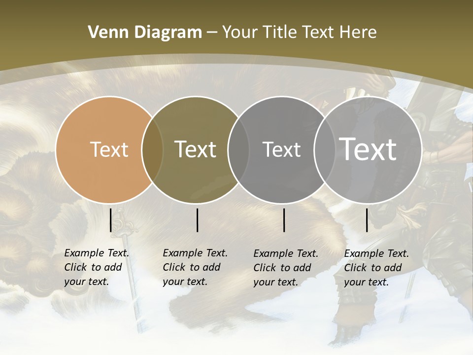 A Man With A Sword And A Big Bear In The Background PowerPoint Template