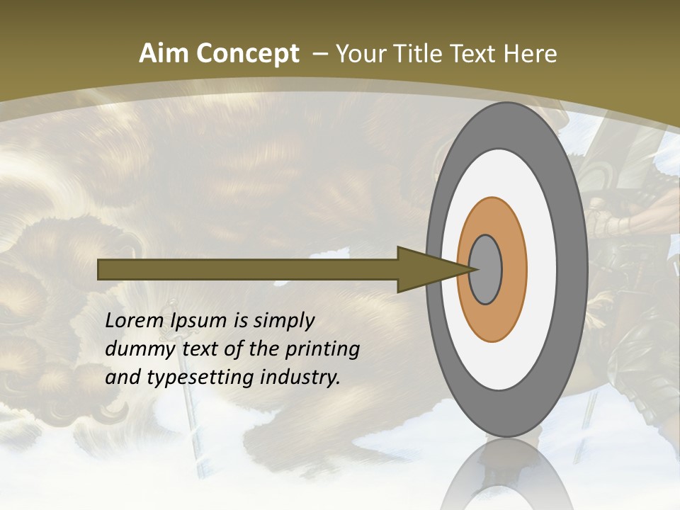 A Man With A Sword And A Big Bear In The Background PowerPoint Template