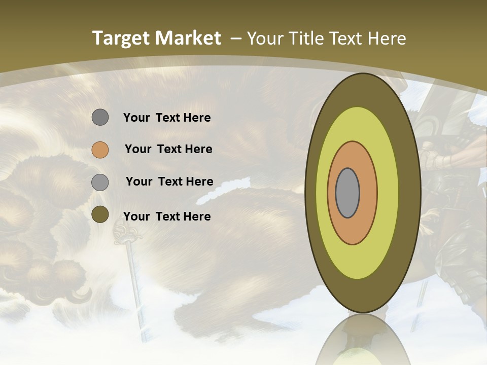 A Man With A Sword And A Big Bear In The Background PowerPoint Template
