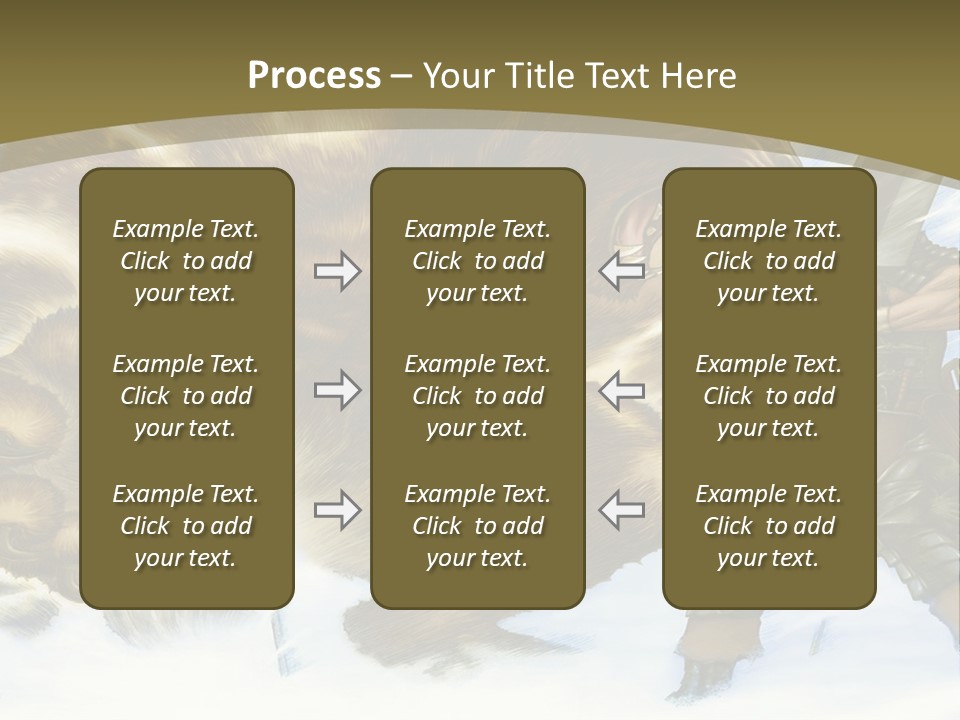 A Man With A Sword And A Big Bear In The Background PowerPoint Template