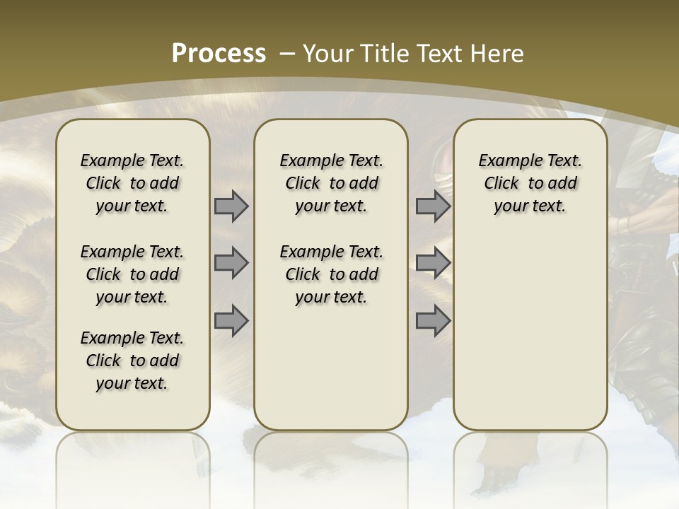 A Man With A Sword And A Big Bear In The Background PowerPoint Template